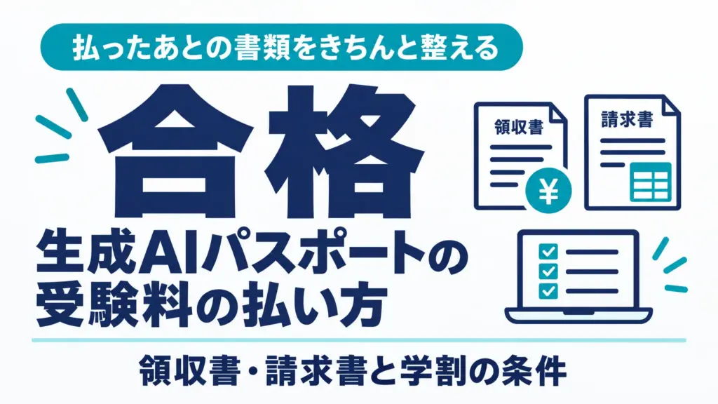 生成AIパスポートの受験料の払い方｜領収書・請求書と学割の条件