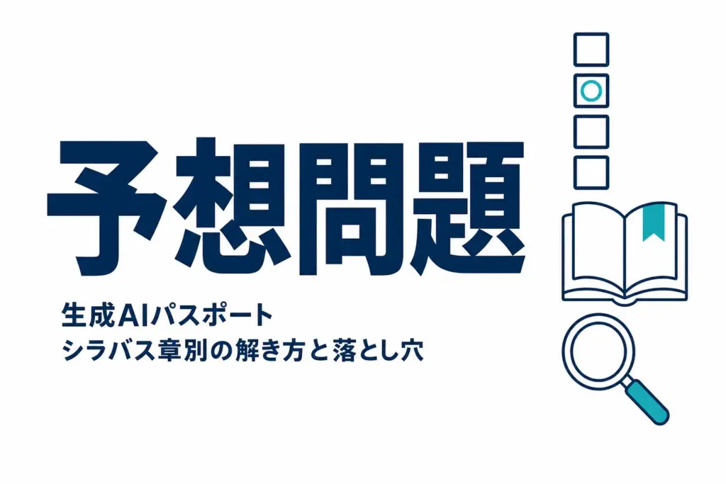 生成AIパスポートの予想問題12問｜章別の解き方と落とし穴