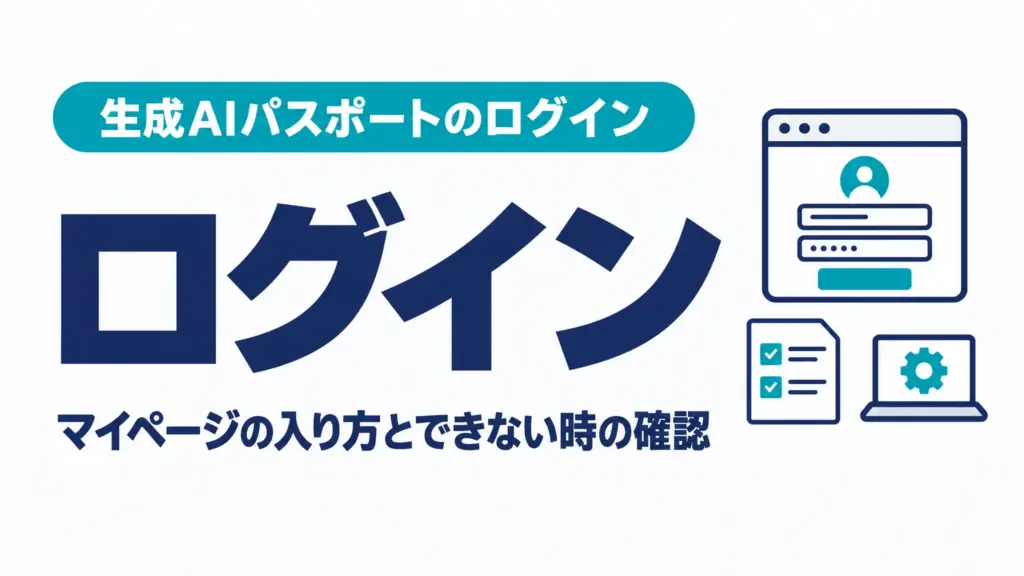 生成AIパスポートのログイン｜マイページの入り方とできない時の確認